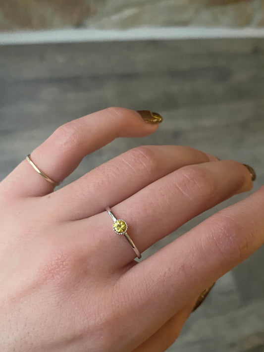 14K Yellow Sapphire Ring