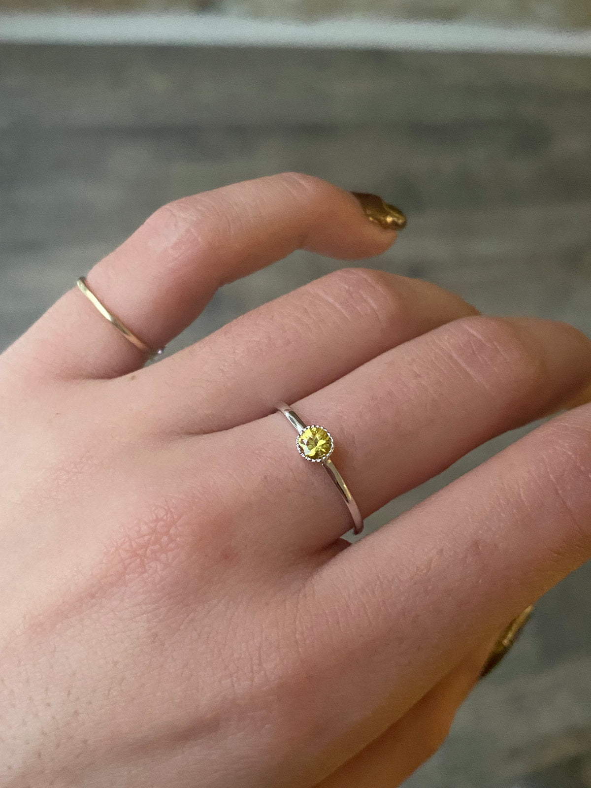 14K Yellow Sapphire Ring