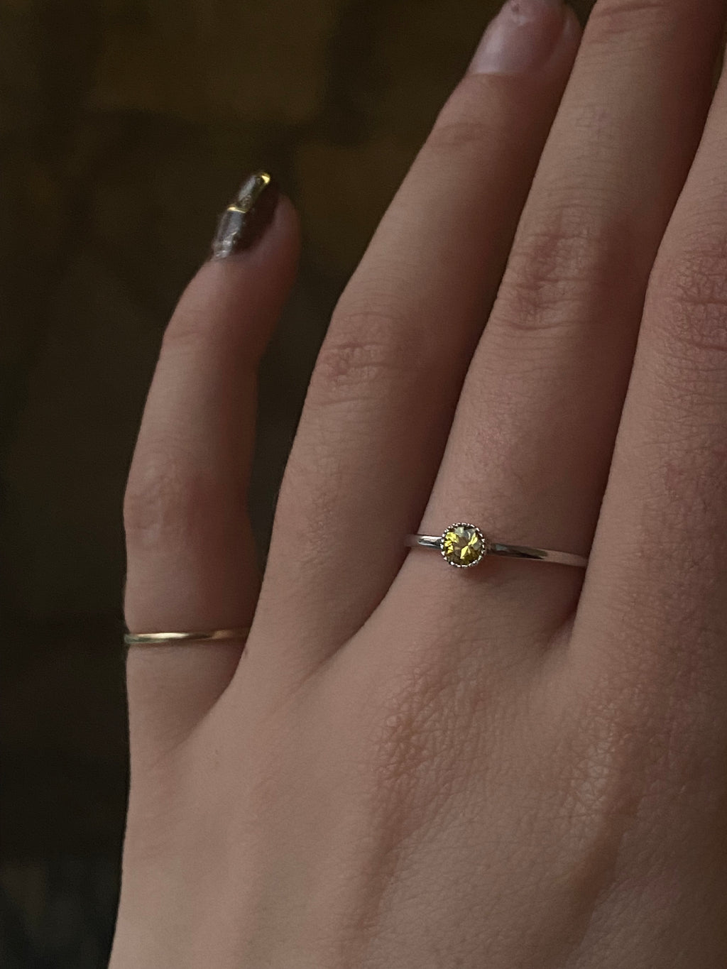 14K Yellow Sapphire Ring