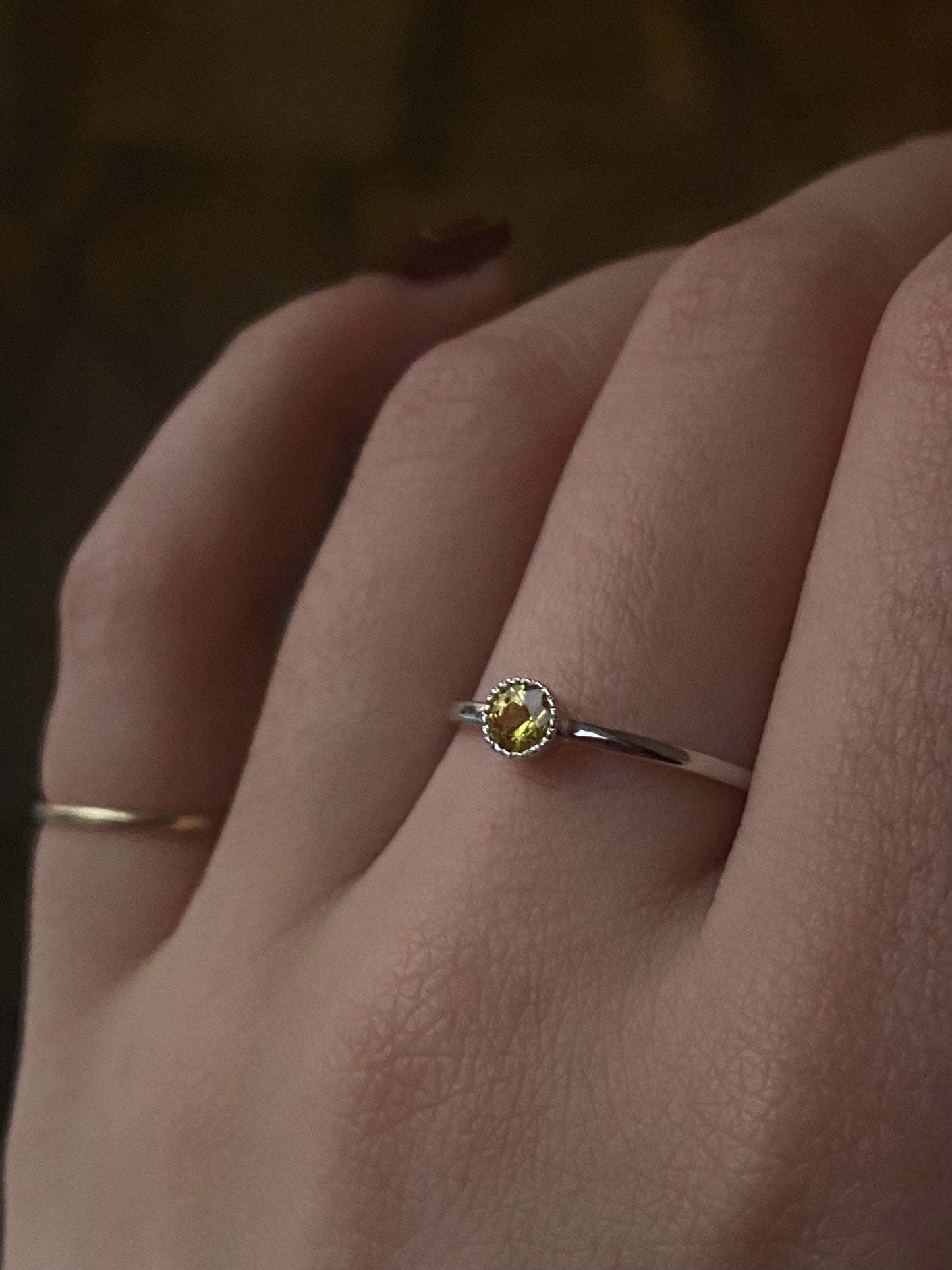 14K Yellow Sapphire Ring