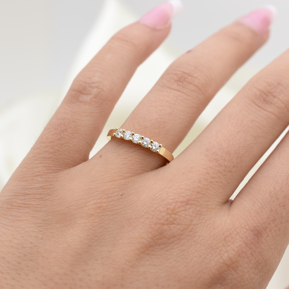 14k Diamond Wedding Band 0.35ct Total Weight