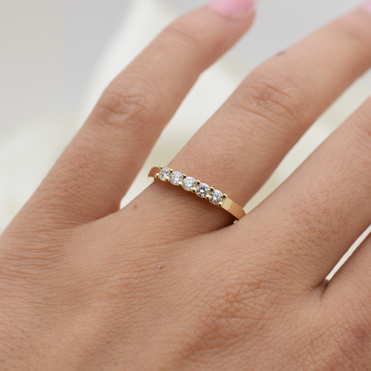 14k Diamond Wedding Band 0.35ct Total Weight