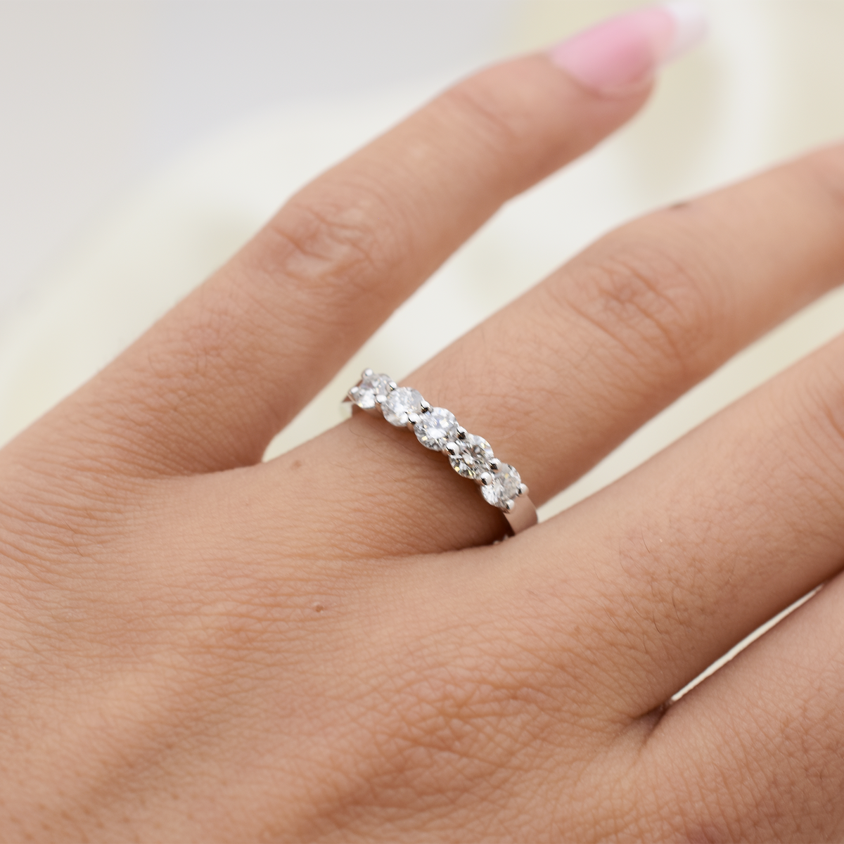 14k Diamond Wedding Band 0.75ct Total Weight