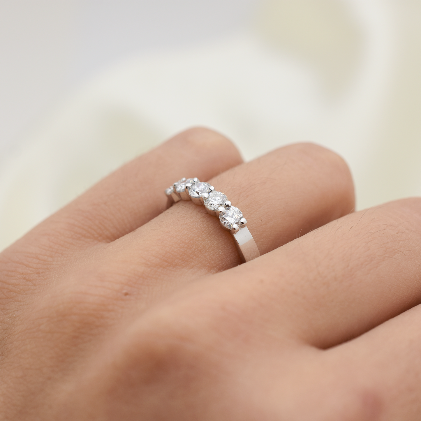 14k Diamond Wedding Band 0.75ct Total Weight