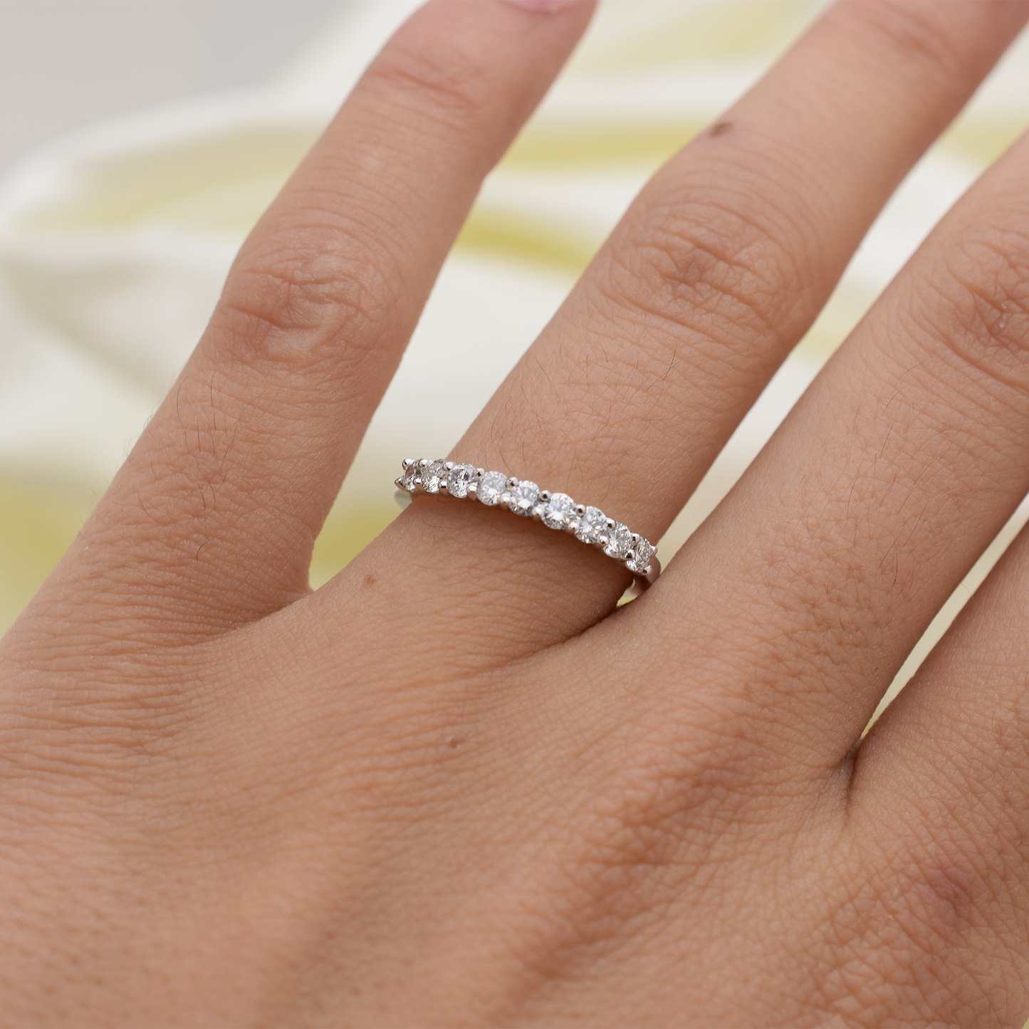 14k Diamond Wedding Band 0.45ct Total Weight