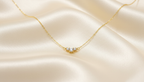 14k Gold  Three Diamond  Necklace