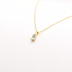 14k Aquamarine and Diamond Necklace
