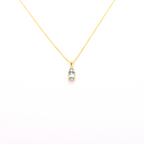 14k Aquamarine and Diamond Necklace
