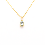 14k Aquamarine and Diamond Necklace