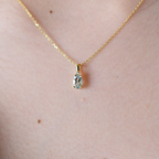 14k Aquamarine and Diamond Necklace