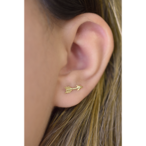 14k Arrow Earring