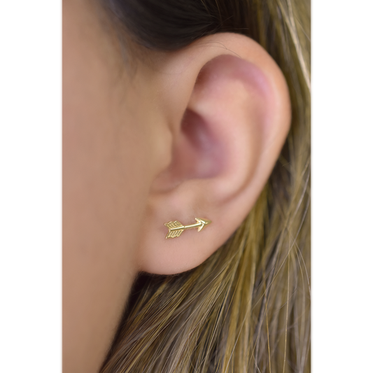 14k Arrow Earring