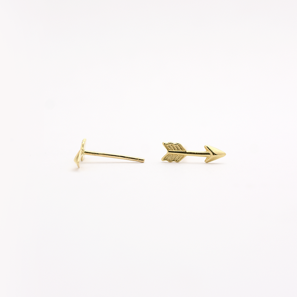 14k Arrow Earring