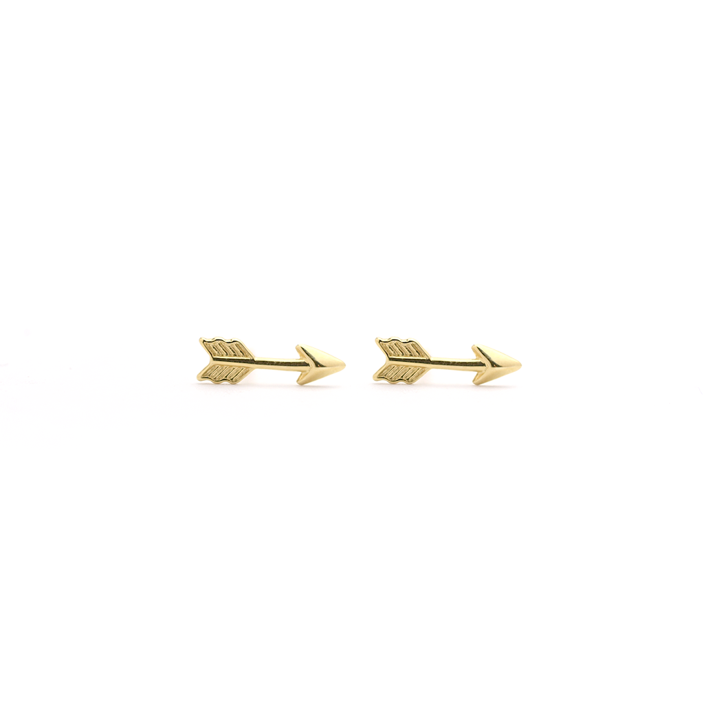 14k Arrow Earring