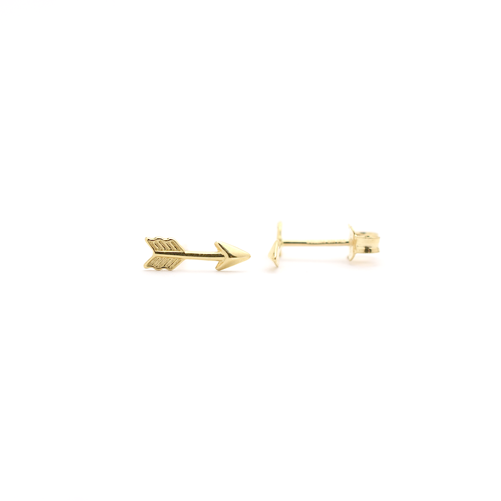 14k Arrow Earring