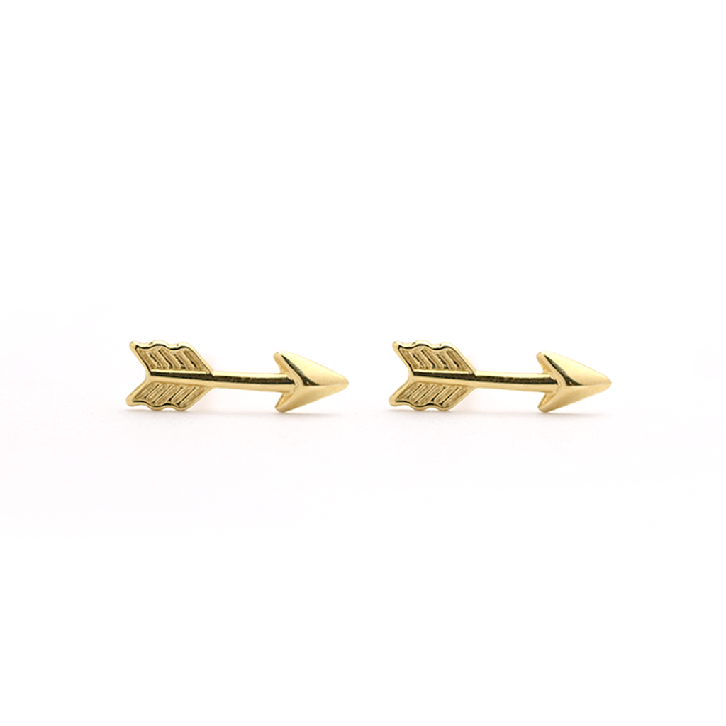 14k Arrow Earring