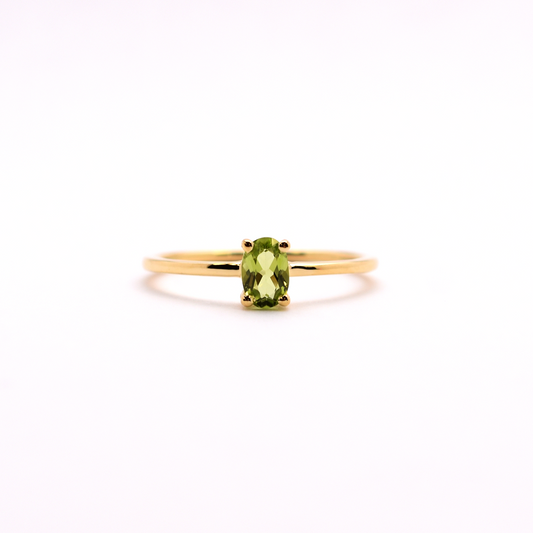 14k Peridot Ring