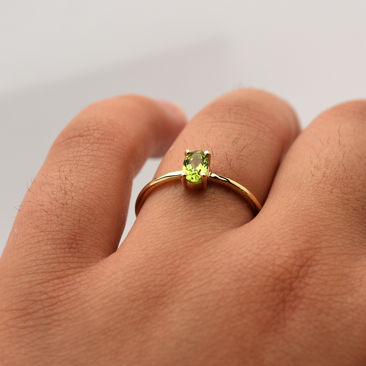 14k Peridot Ring