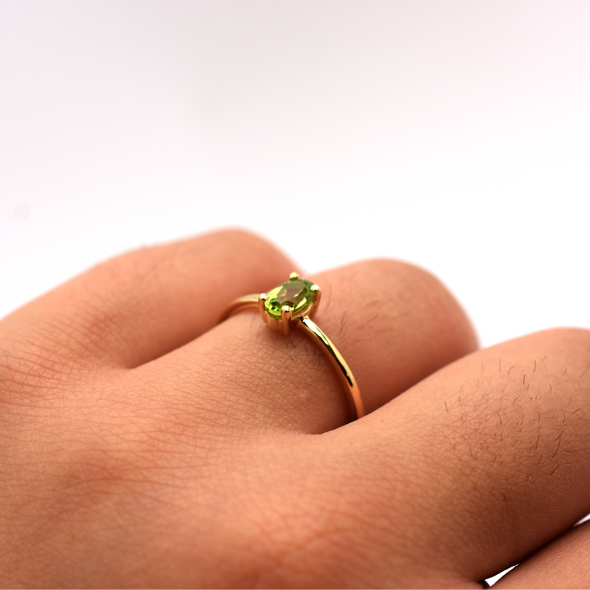14k Peridot Ring