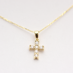 14k Diamond Cross Necklace