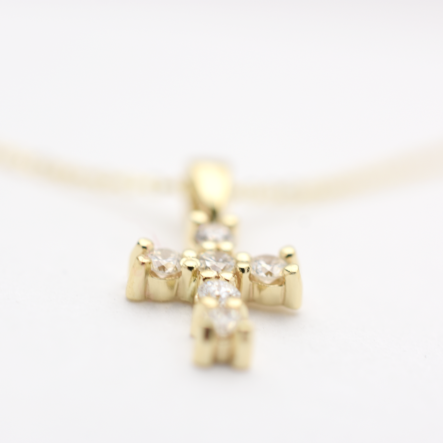 14k Diamond Cross Necklace
