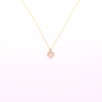 14k Small Diamond Cross Necklace