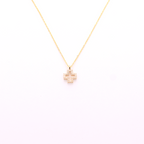 14k Small Diamond Cross Necklace