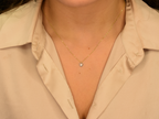 mini diamond heart necklace