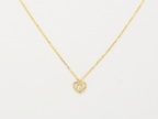 Diamond Heart necklace - minimalist heart pendant