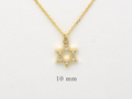 14k yellow gold diamond star of David necklace 