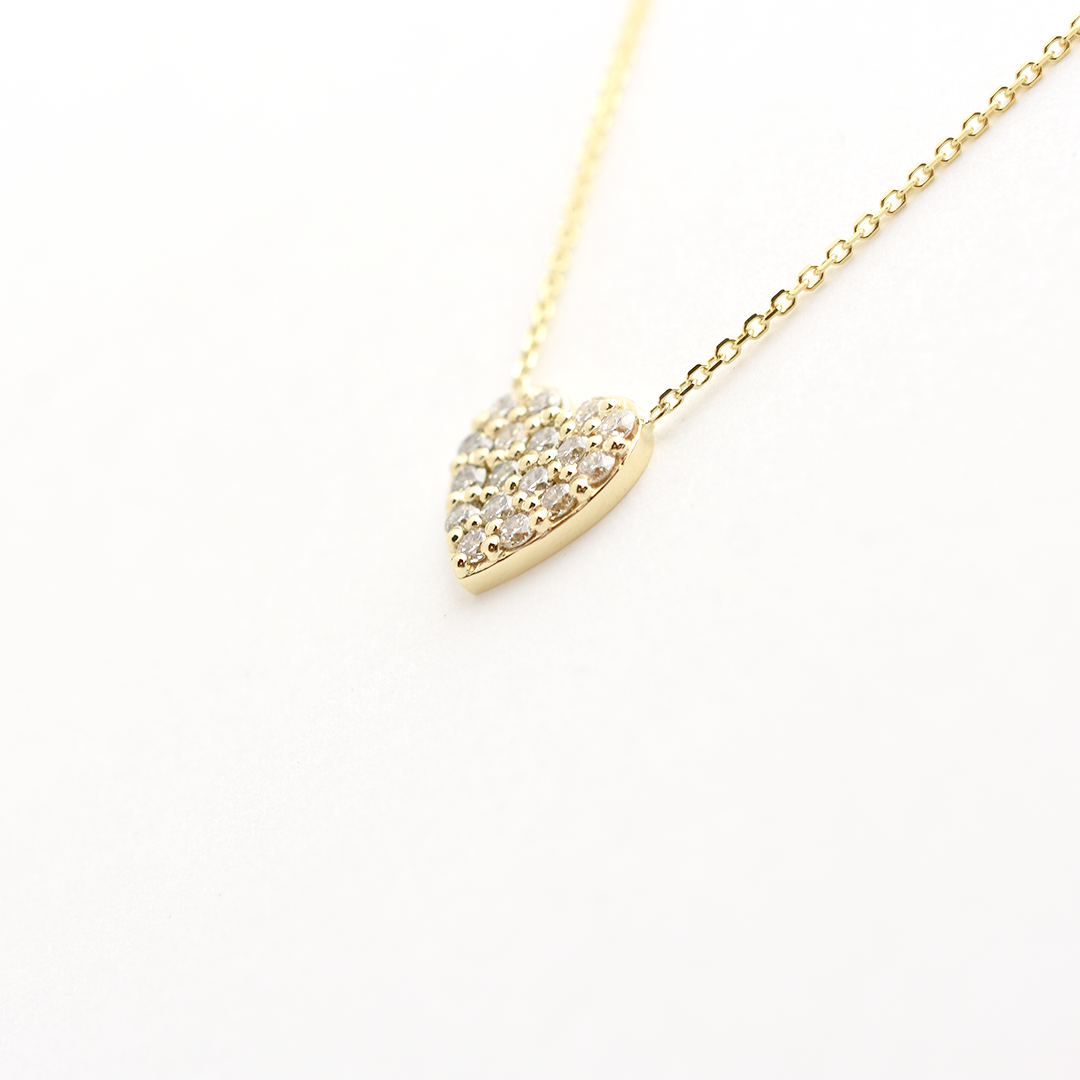 14K Diamond Heart Necklace