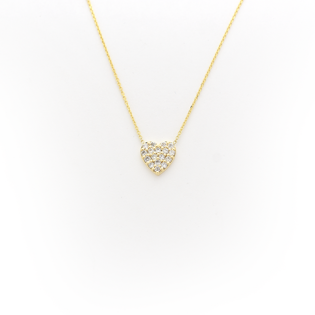 14K Diamond Heart Necklace