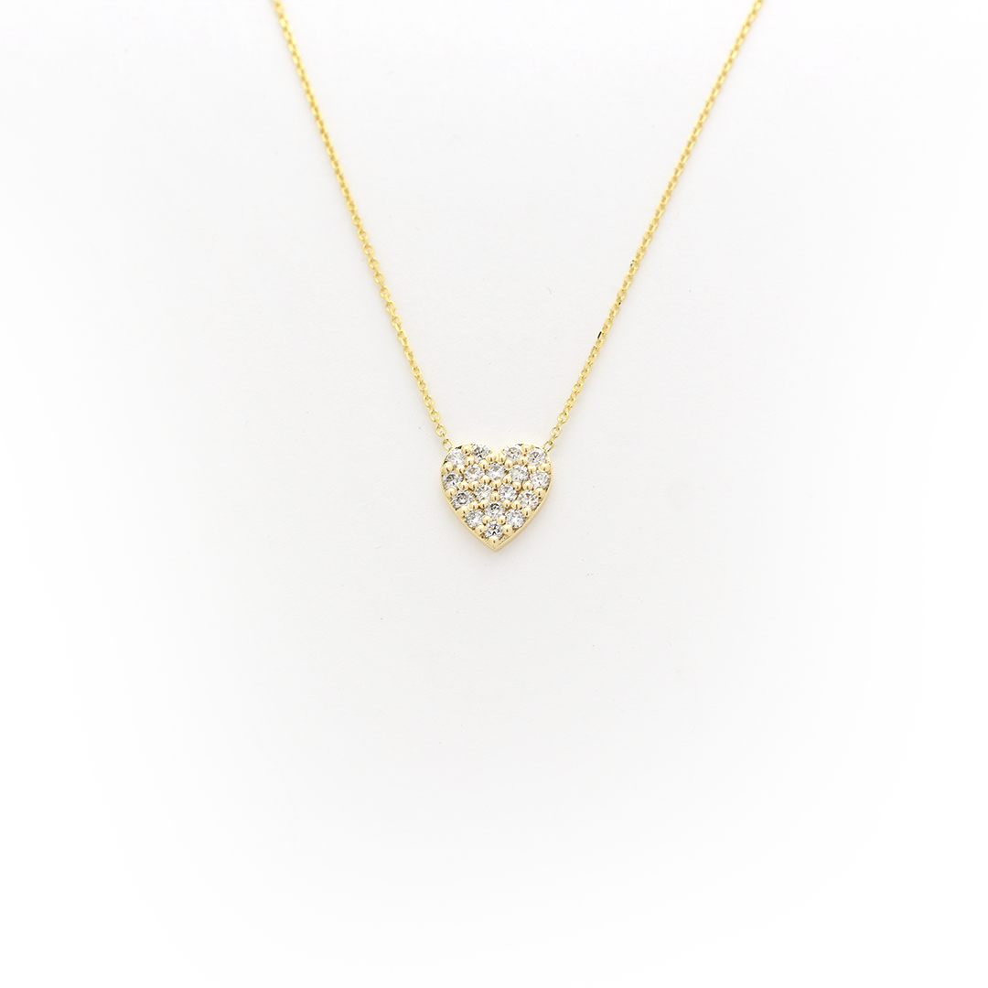 14K Diamond Heart Necklace