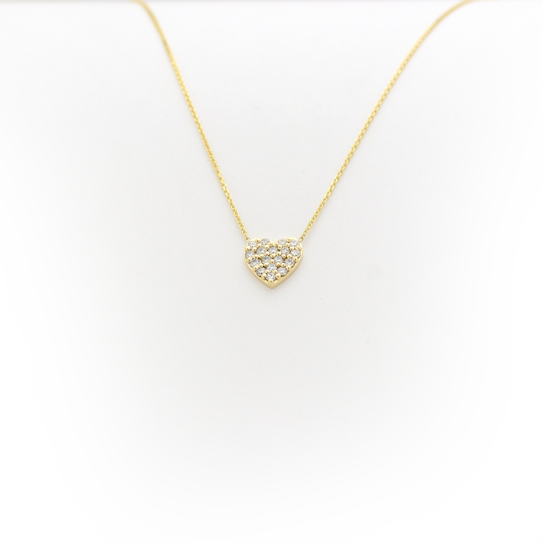 14K Diamond Heart Necklace