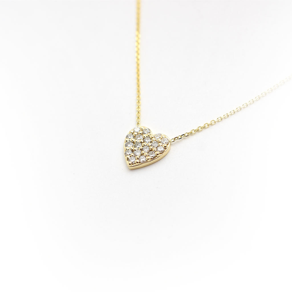 14K Diamond Heart Necklace