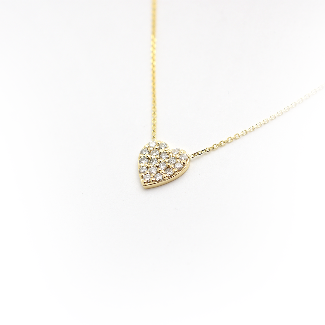 14K Diamond Heart Necklace
