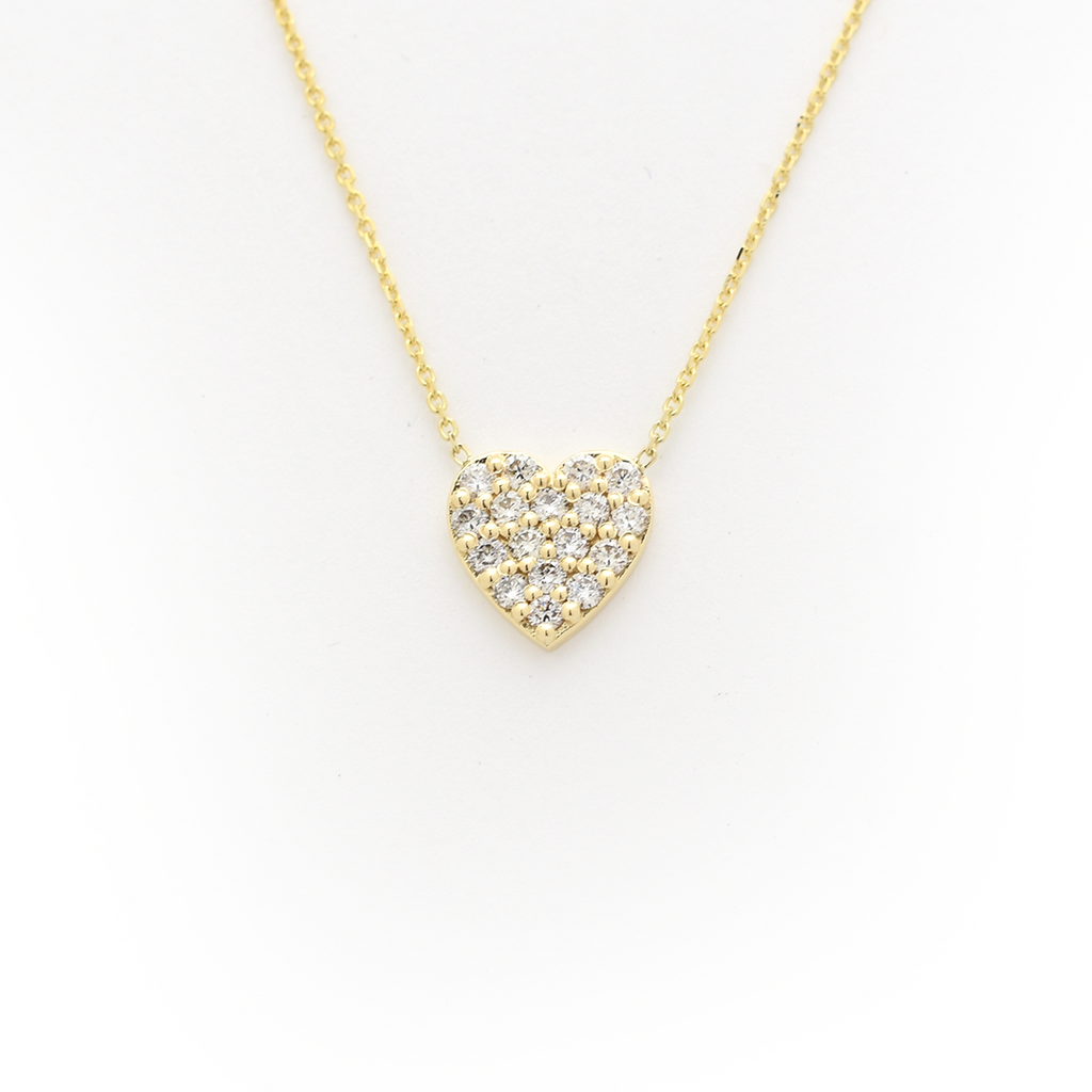 14K Diamond Heart Necklace