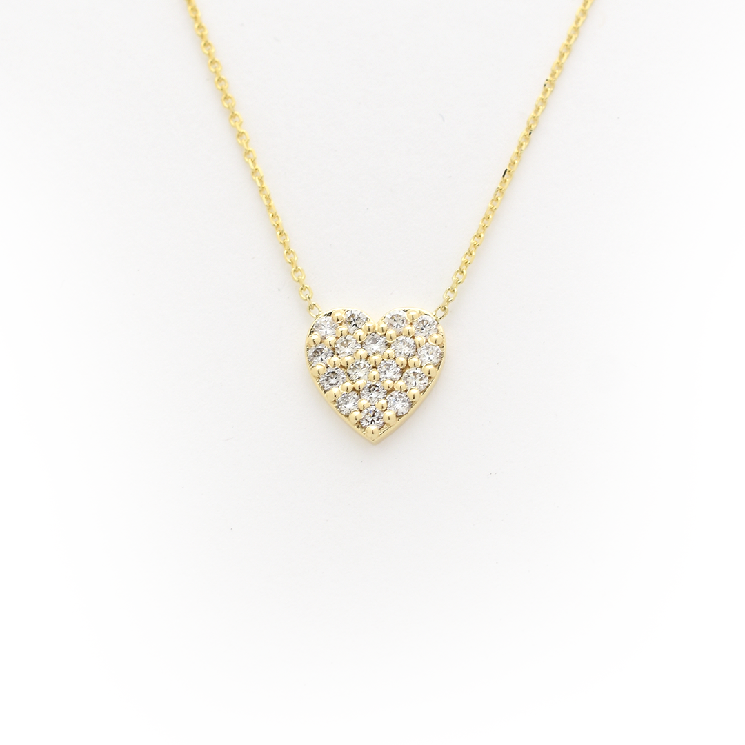 14K Diamond Heart Necklace