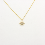 14k Yellow Gold North Star Necklace