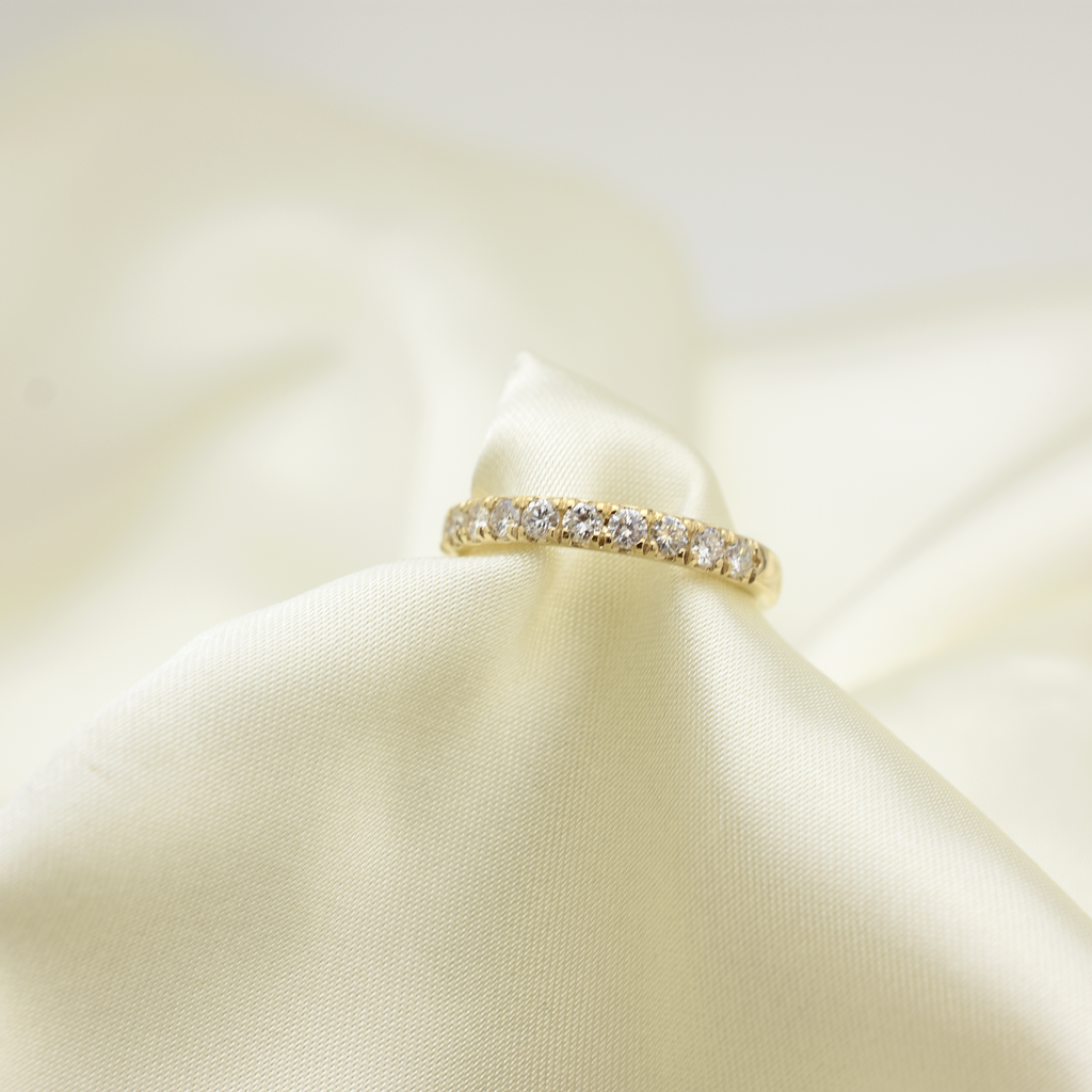 14k Diamond Wedding Band 0.55ct
