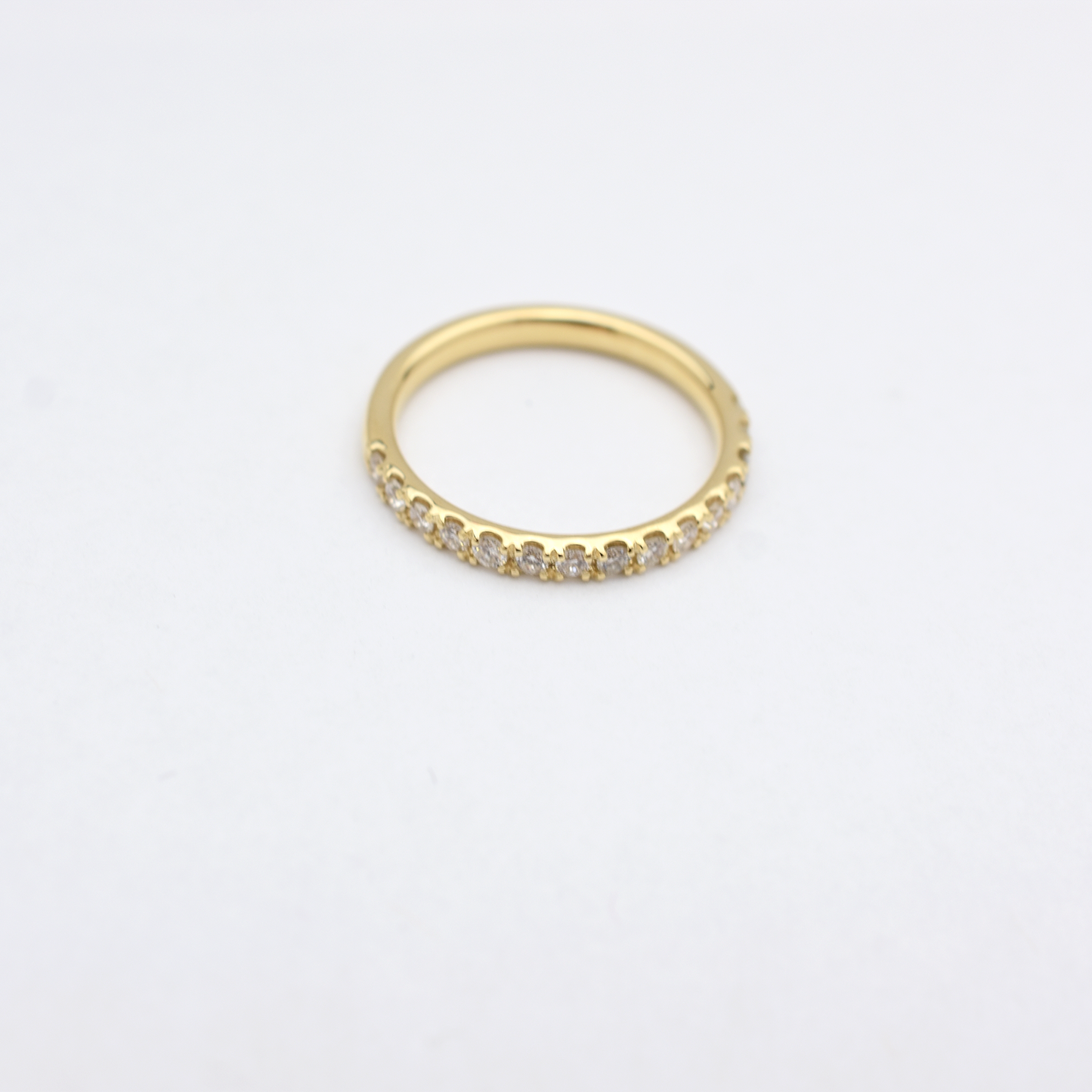 Thin diamond wedding band