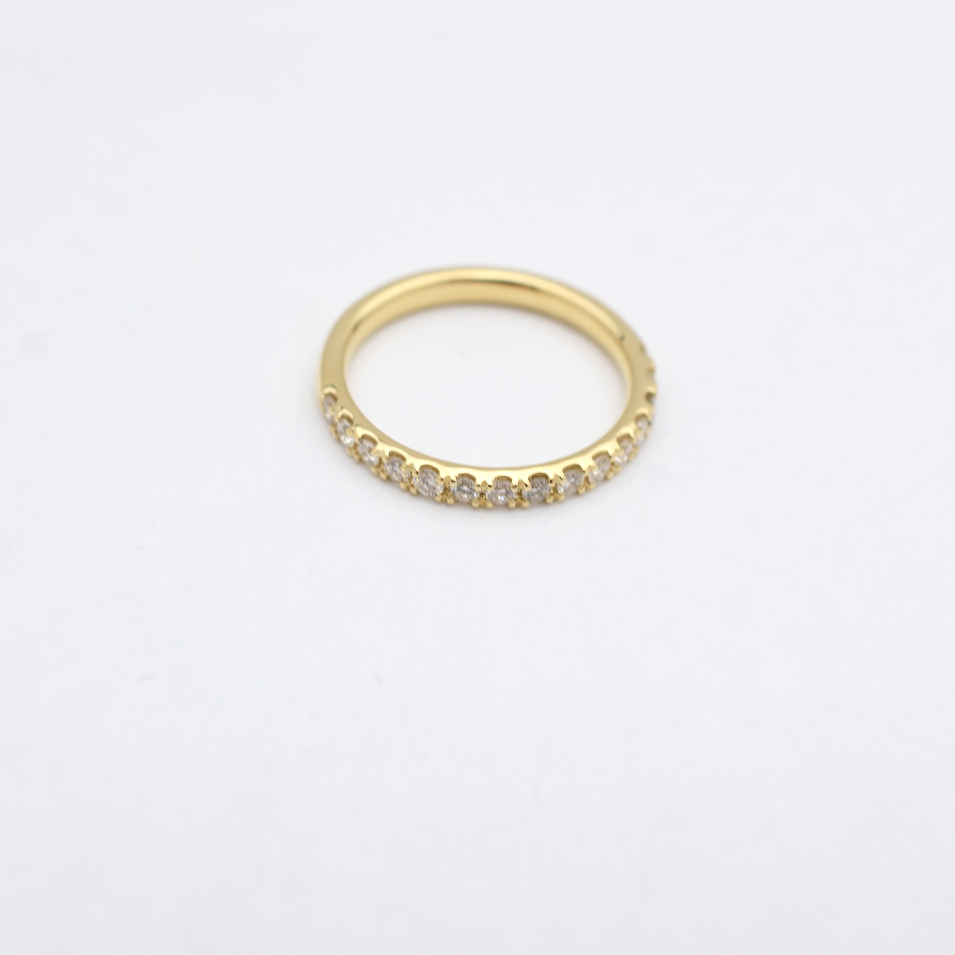 Thin diamond wedding band