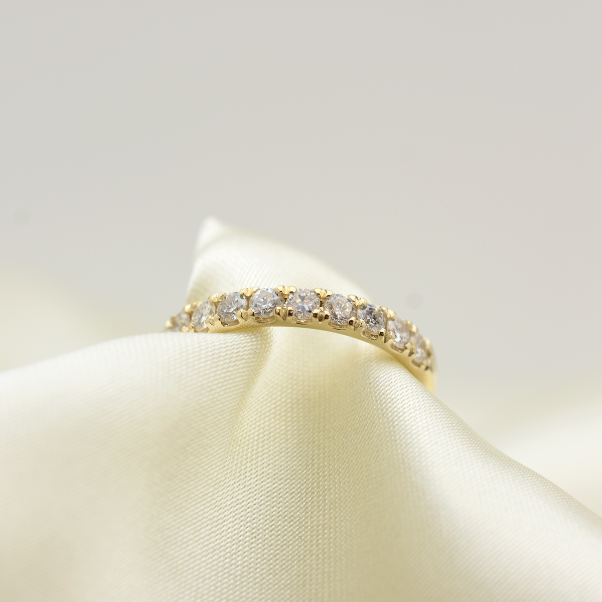 14k Diamond Wedding Band 0.55ct