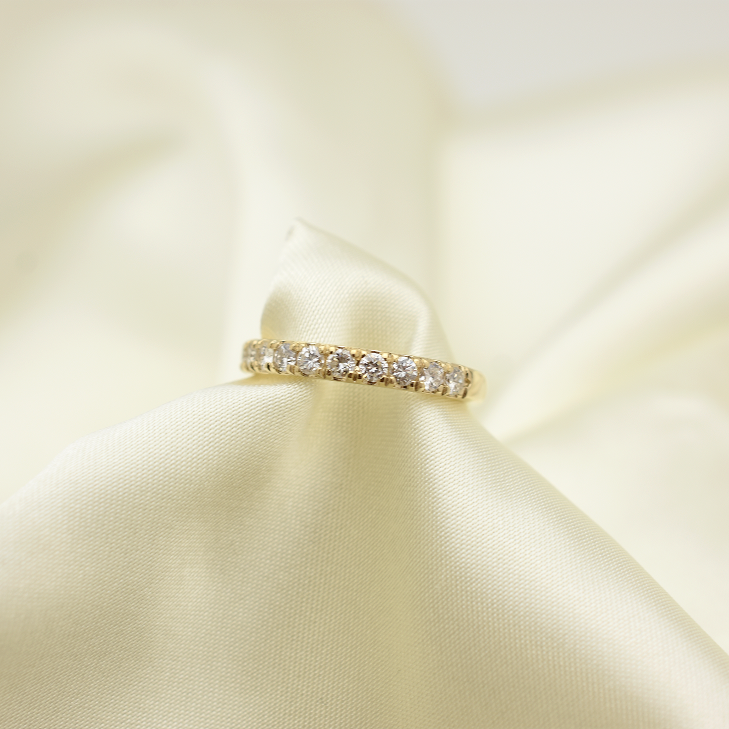 14k Diamond Wedding Band 0.55ct