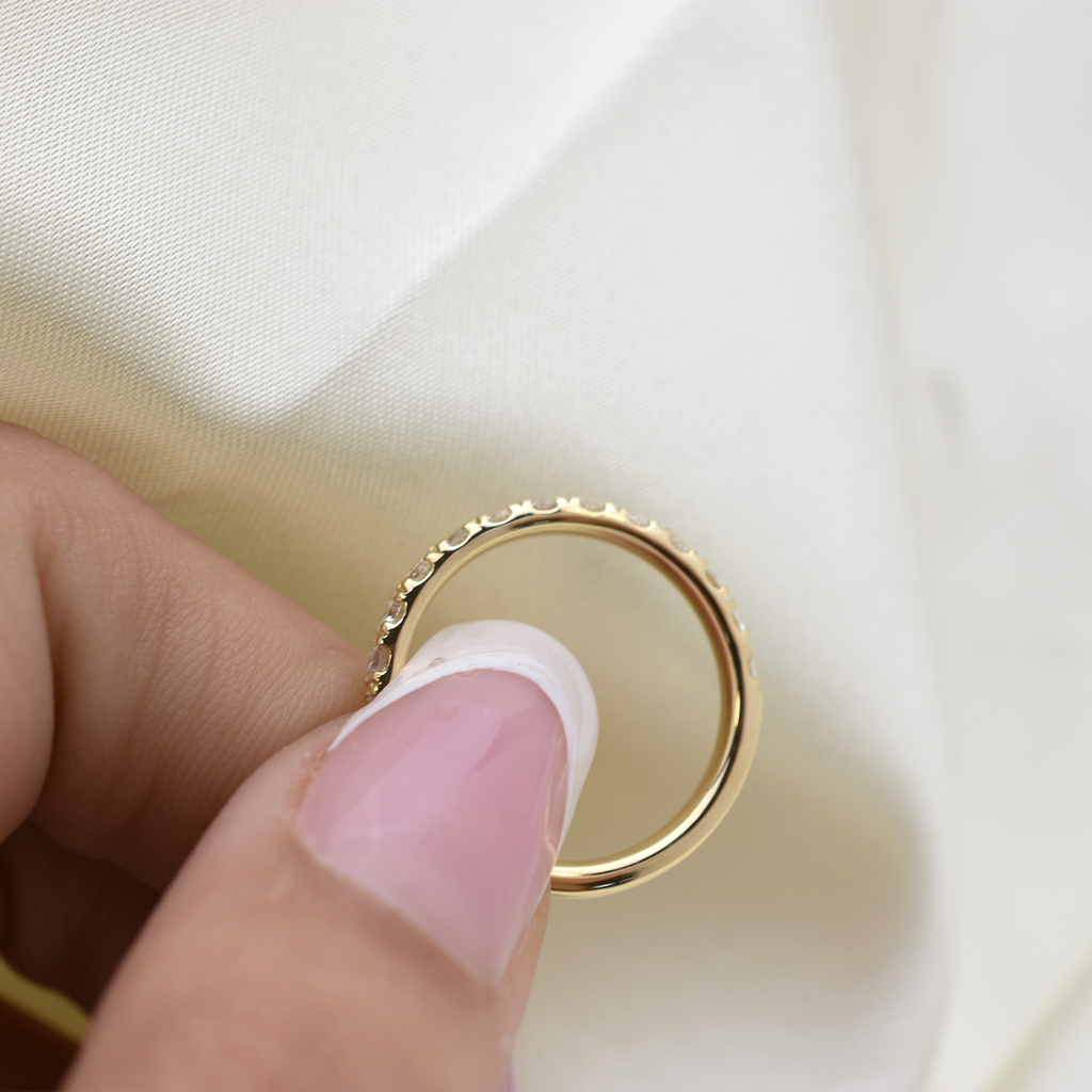 14k Diamond Wedding Band 0.55ct