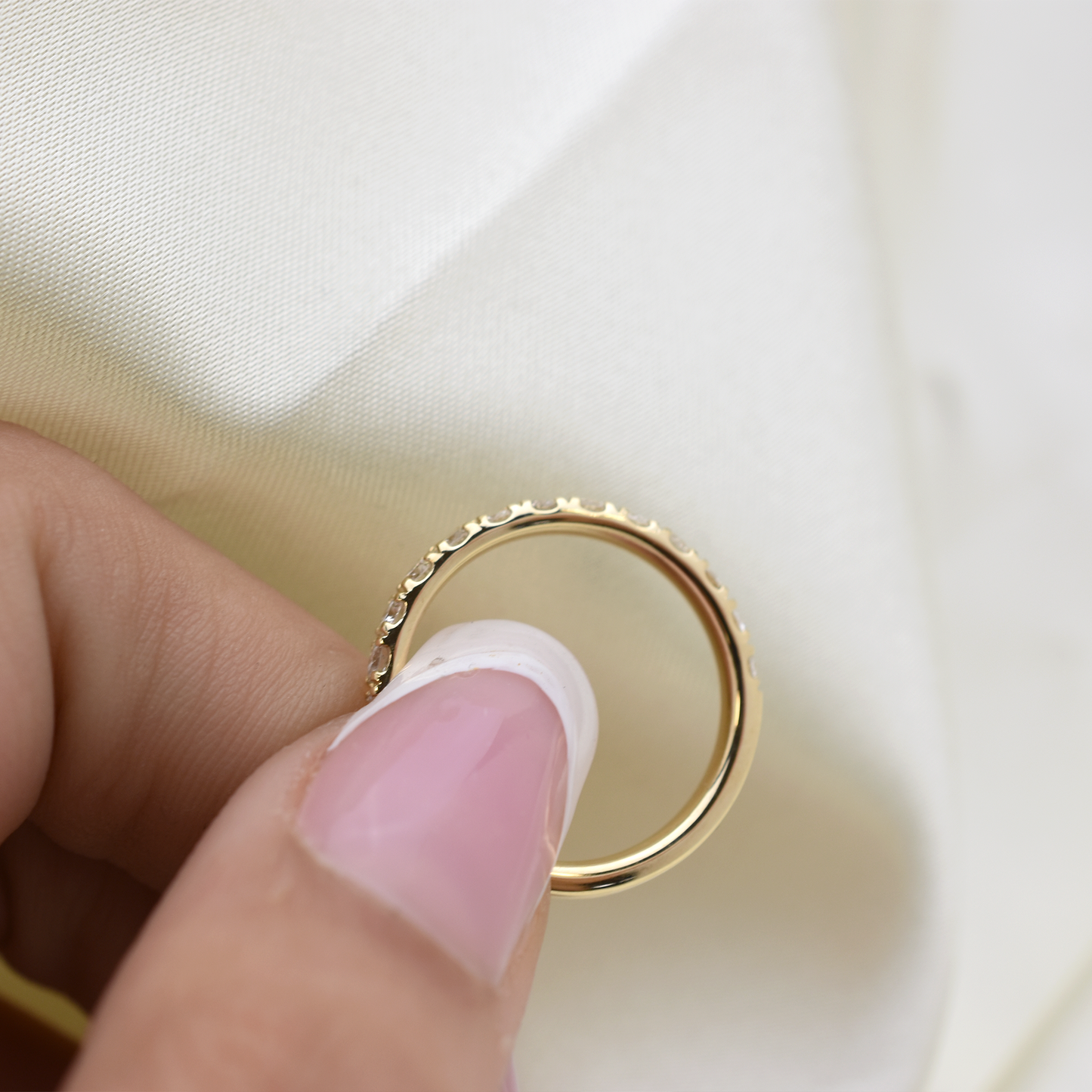 14k Diamond Wedding Band 0.55ct