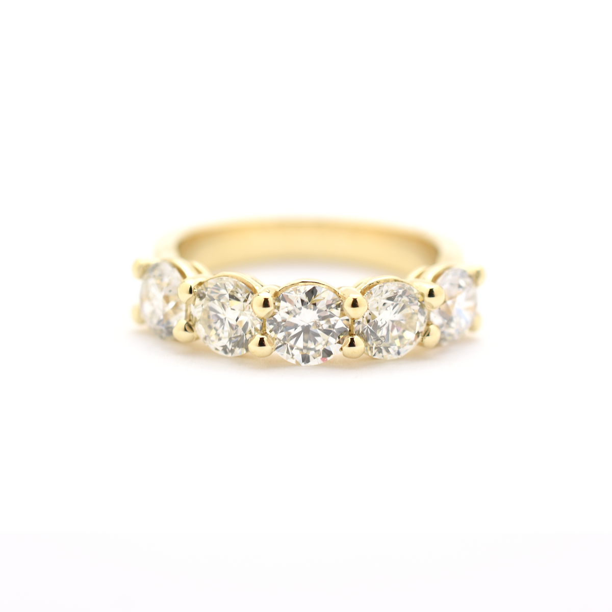 14k 5 Diamond Wedding Band