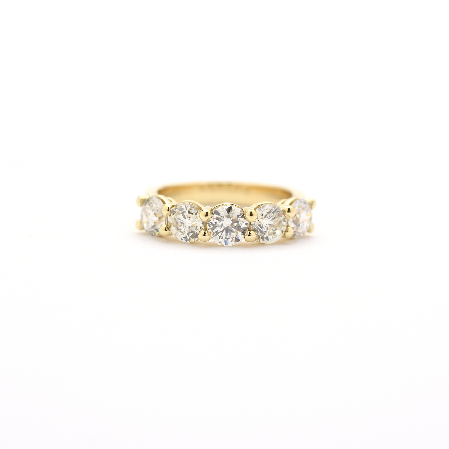 14k 5 Diamond Wedding Band