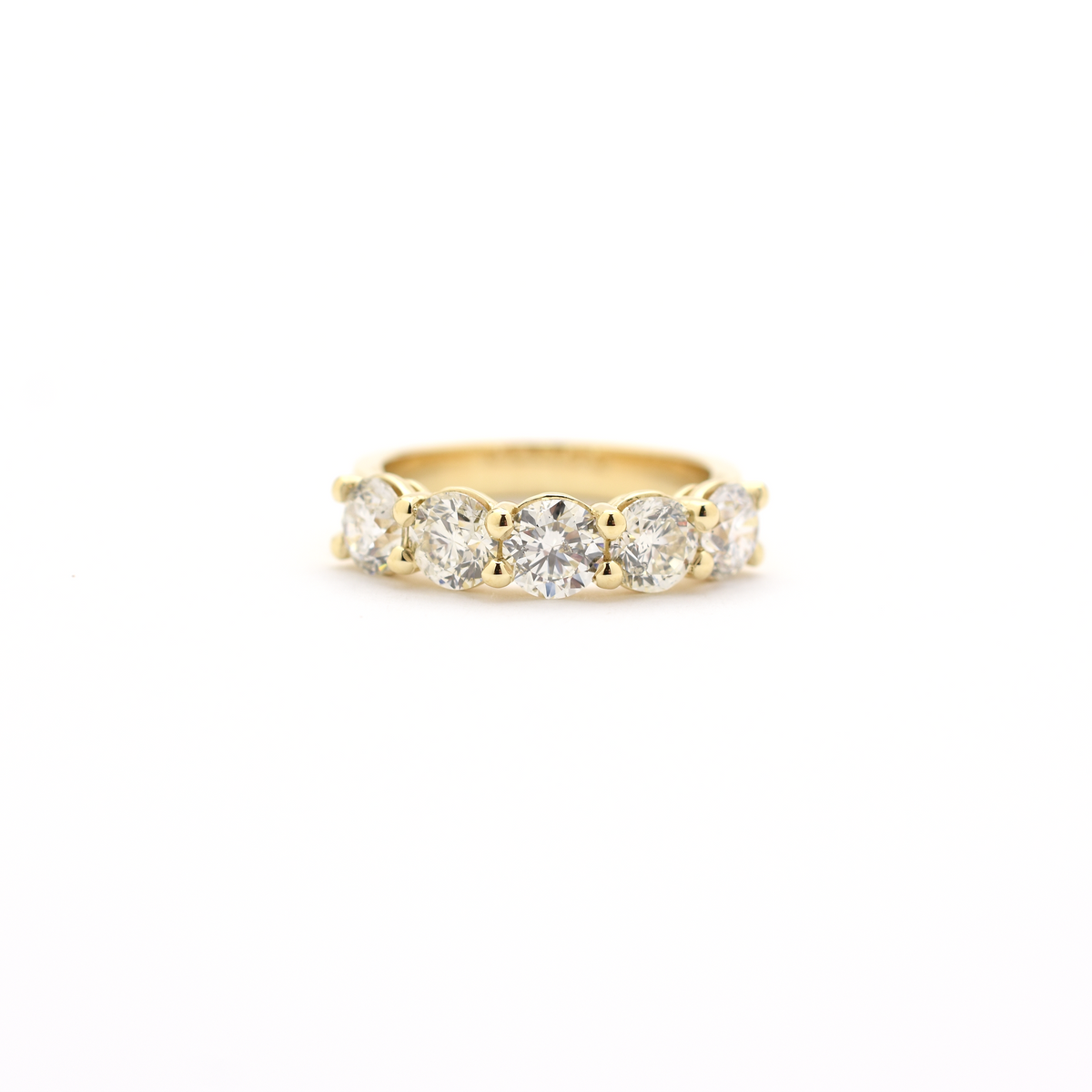14k 5 Diamond Wedding Band
