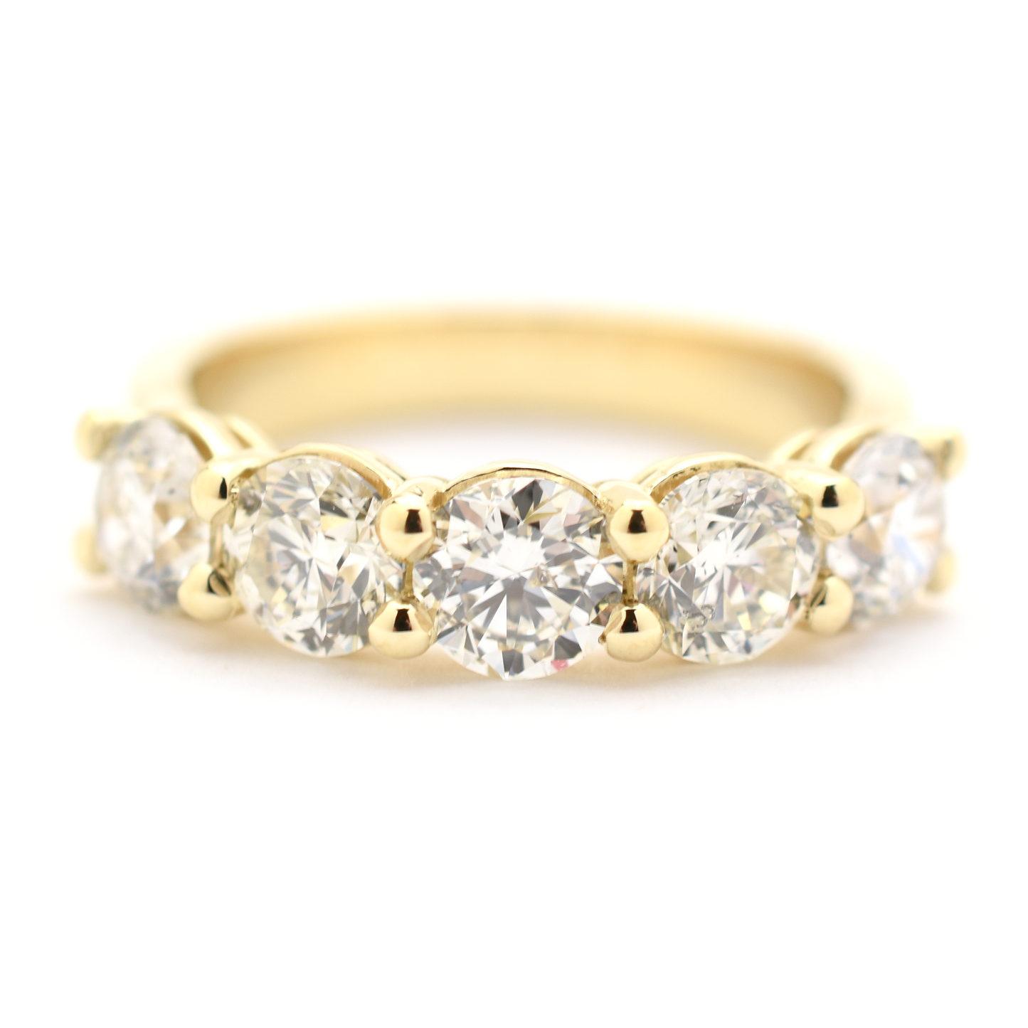 14k 5 Diamond Wedding Band